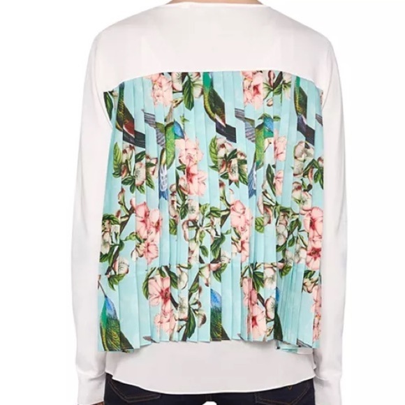 Ted Baker Ferliss Nectar Back-Pleat cherry blossom and bird Cardigan 2 - Picture 2 of 7